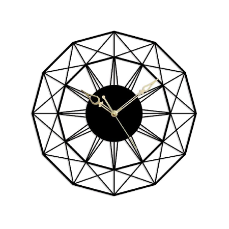 The Next Decor Metal Geometric Wall Clock