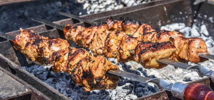 Skewers with chicken