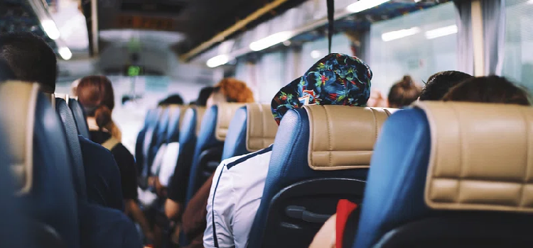 passengers are sleeping in bus