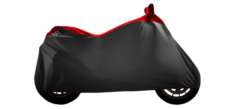 red and black bike cover