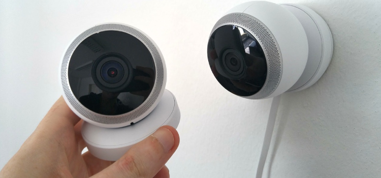 Security camera in the hand